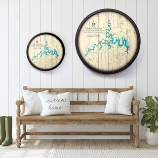Table Rock Lake, Missouri/Arkansas on a Barrel End Barrel End Wall Art Lake Art