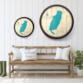 Wymer Lake, Minnesota on a Barrel End Barrel End Wall Art Lake Art