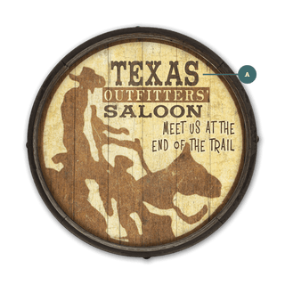Meet Us at the End of the Trail - Barrel End Wall Art Barrel End Wall Art Meissenburg Designs