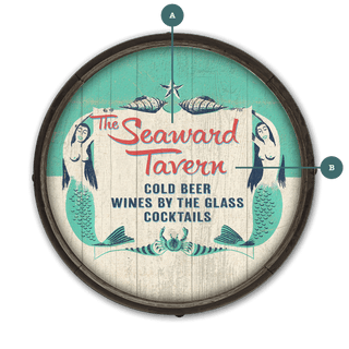 Mermaid Tavern - Barrel End Wall Art Barrel End Wall Art Meissenburg Designs