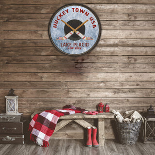 Hockey Town USA - Barrel End Wall Art