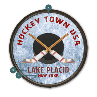 Hockey Town USA - Barrel End Wall Art