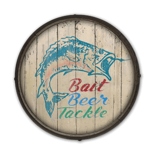 Bait, Beer, and Tackle: Generic - Barrel End Wall Art Barrel End Wall Art Marty Mummert Studio
