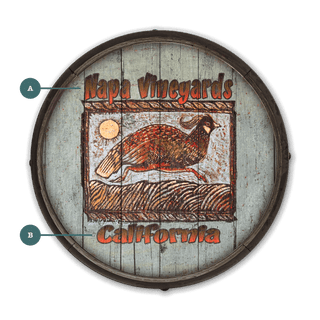 Quail Run - Barrel End Wall Art Barrel End Wall Art Shelle Lindholm