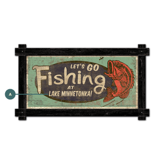 Let's Go Fishing - Framed Wall Art Brick Ghost Wall Art Meissenburg Designs