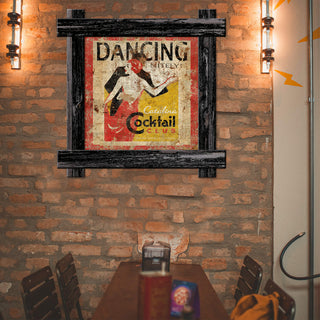 Cocktail Club - Framed Wall Art Brick Ghost Wall Art Anderson Design Group