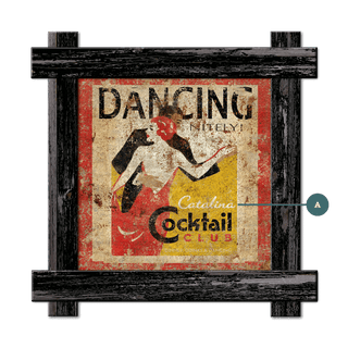 Cocktail Club - Framed Wall Art Brick Ghost Wall Art Anderson Design Group