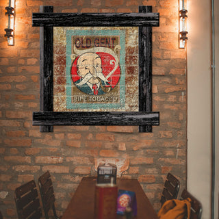 Old Gent Pipe Tobacco - Framed Wall Art Brick Ghost Wall Art Anderson Design Group