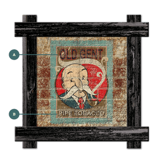 Old Gent Pipe Tobacco - Framed Wall Art Brick Ghost Wall Art Anderson Design Group