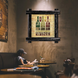 Enjoy Wine - Framed Wall Art Brick Ghost Wall Art Anderson Design Group