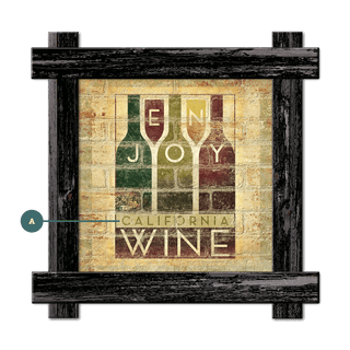 Enjoy Wine - Framed Wall Art Brick Ghost Wall Art Anderson Design Group