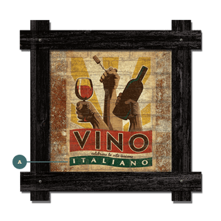 Vino Italiano - Framed Wall Art Brick Ghost Wall Art Anderson Design Group