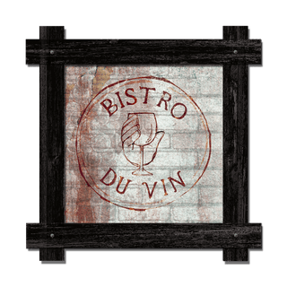 Bistro du Vin - Framed Wall Art Brick Ghost Wall Art Meissenburg Designs