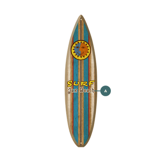 Vintage Stripes and Sun - Surfboard Wall Art Surfboard Wall Art Meissenburg Designs