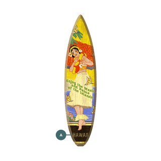 Butterfly Hula Girl - Surfboard Wall Art Surfboard Wall Art Meissenburg Designs