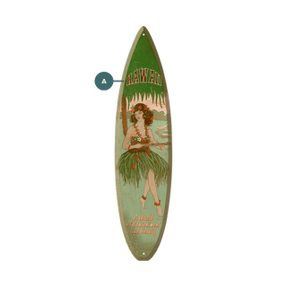 Ukulele Hula Girl - Surfboard Wall Art Surfboard Wall Art Meissenburg Designs