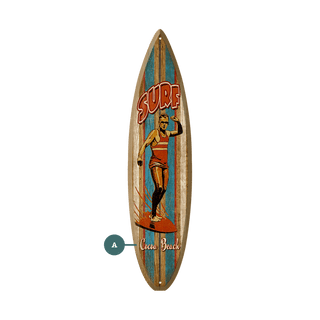 Old School Surfer - Surfboard Wall Art Surfboard Wall Art Meissenburg Designs