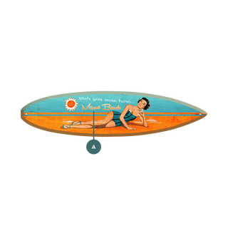 Wish You Were Here - Surfboard Wall Art Surfboard Wall Art Meissenburg Designs