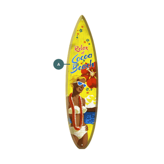 Tanned Beach Babe - Surfboard Wall Art Surfboard Wall Art Meissenburg Designs