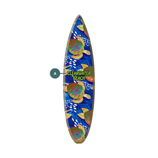 Psychedelic Sea Turtles - Surfboard Wall Art Surfboard Wall Art Meissenburg Designs