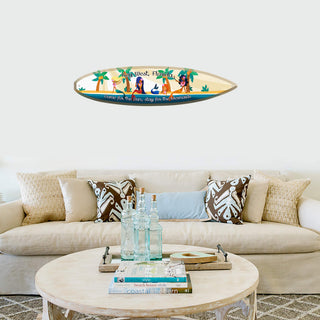 Come for the Sun, Stay for the Mermaids: Personalized - Surfboard Wall Art Surfboard Wall Art Meissenburg Designs