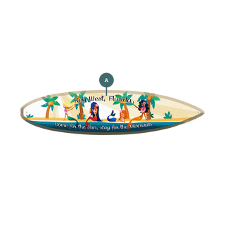 Come for the Sun, Stay for the Mermaids: Personalized - Surfboard Wall Art Surfboard Wall Art Meissenburg Designs