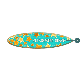 Starfish Soiree - Surfboard Wall Art Surfboard Wall Art Meissenburg Designs