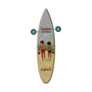 Hand in Hand: Children's Beach Time - Surfboard Wall Art Surfboard Wall Art Meissenburg Designs