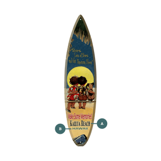 Stars and Hawaiian Moon - Surfboard Wall Art Surfboard Wall Art Meissenburg Designs