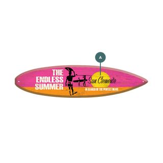 The Endless Summer: San Clemente - Surfboard Wall Art Surfboard Wall Art Bruce Brown Films