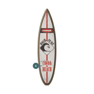 Danger High Surf - Surfboard Wall Art Surfboard Wall Art Meissenburg Designs
