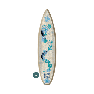 Hawaiian Flowers - Surfboard Wall Art Surfboard Wall Art Meissenburg Designs