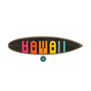 Hawaii Rainbow Colorblock - Surfboard Wall Art