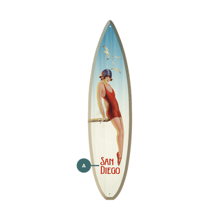Beach Girl Diving Board - Surfboard Wall Art Surfboard Wall Art Meissenburg Designs