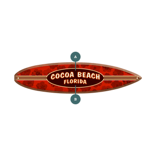Red Hibiscus Custom Surfboard - Surfboard Wall Art