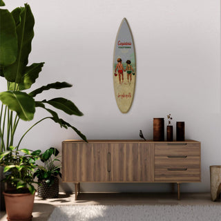 Children Holding Hands at the Beach - Surfboard Wall Art Surfboard Wall Art Meissenburg Designs
