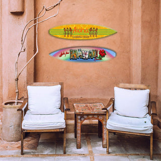 Hawaii State Postcard - Surfboard Wall Art Surfboard Wall Art Meissenburg Designs