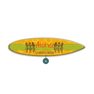 Hawaii Hula State Postcard - Surfboard Wall Art Surfboard Wall Art Meissenburg Designs