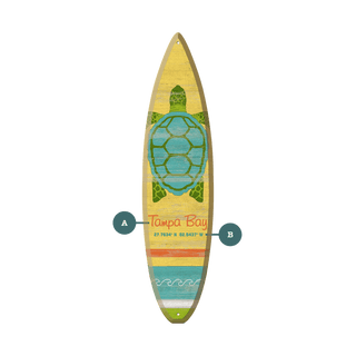 Turtle Latitude - Surfboard Wall Art Surfboard Wall Art Suzanne Nicoll