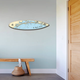 Fort Myers, FL, Area Chart - Surfboard Wall Art Surfboard Wall Art Joanne Murphy