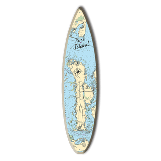 Pine Island, FL, Area Chart - Surfboard Wall Art Surfboard Wall Art Joanne Murphy