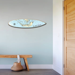 Sanibel Island, FL, Area Chart - Surfboard Wall Art Surfboard Wall Art Joanne Murphy