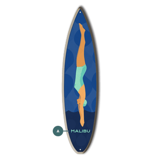 Diving Lady - Surfboard Wall Art Surfboard Wall Art Meissenburg Designs