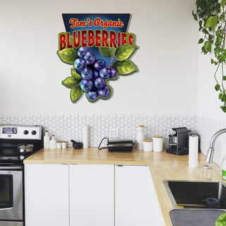 Garden Cutouts: Blueberries - Decorative Plaque Shaped Wall Art Meissenburg Designs