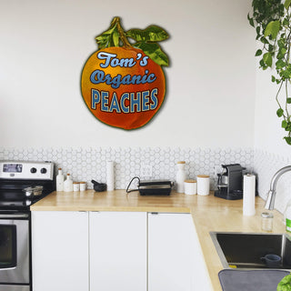 Garden Cutouts: Peaches - Decorative Plaque Shaped Wall Art Meissenburg Designs
