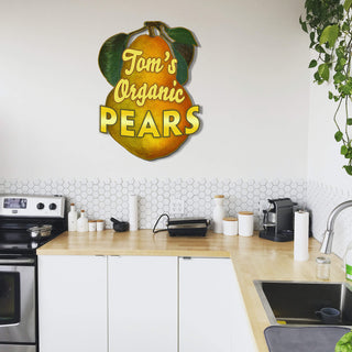 Garden Cutouts: Pears - Decorative Plaque Shaped Wall Art Meissenburg Designs