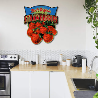 Garden Cutouts: Strawberries - Decorative Plaque Shaped Wall Art Meissenburg Designs