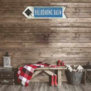 Ski Run Difficulty Arrow: Black - Wood Wall Decor Shaped Wall Art Meissenburg Designs