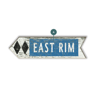 Ski Run Difficulty Arrow: Double Black - Wood Wall Decor Shaped Wall Art Meissenburg Designs Wood 36" x 10" Left
