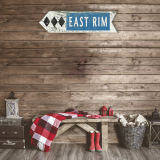 Ski Run Difficulty Arrow: Triple Black - Wood Wall Decor Shaped Wall Art Meissenburg Designs